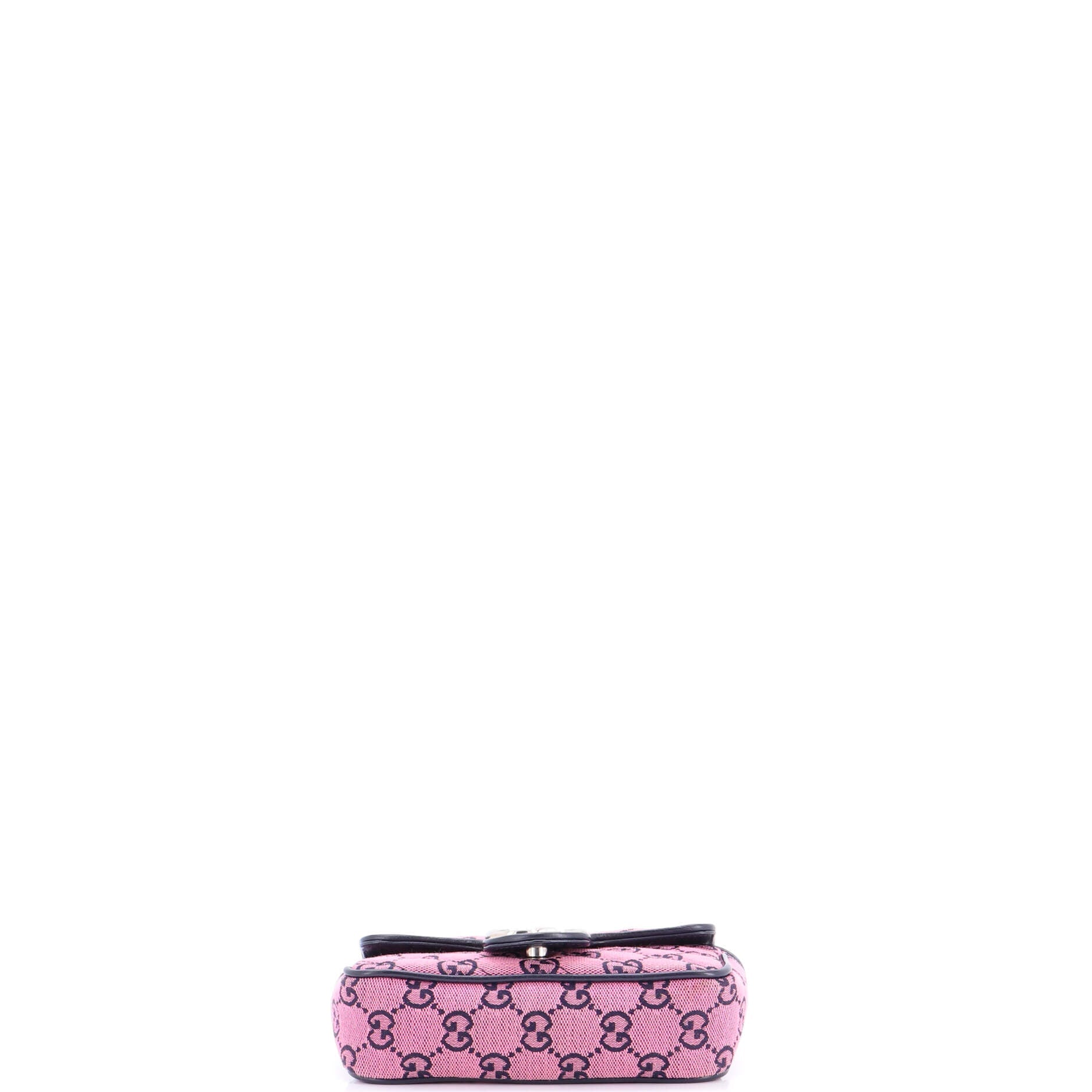 GG Marmont Flap Bag Diagonal Quilted GG Canvas Super Mini
