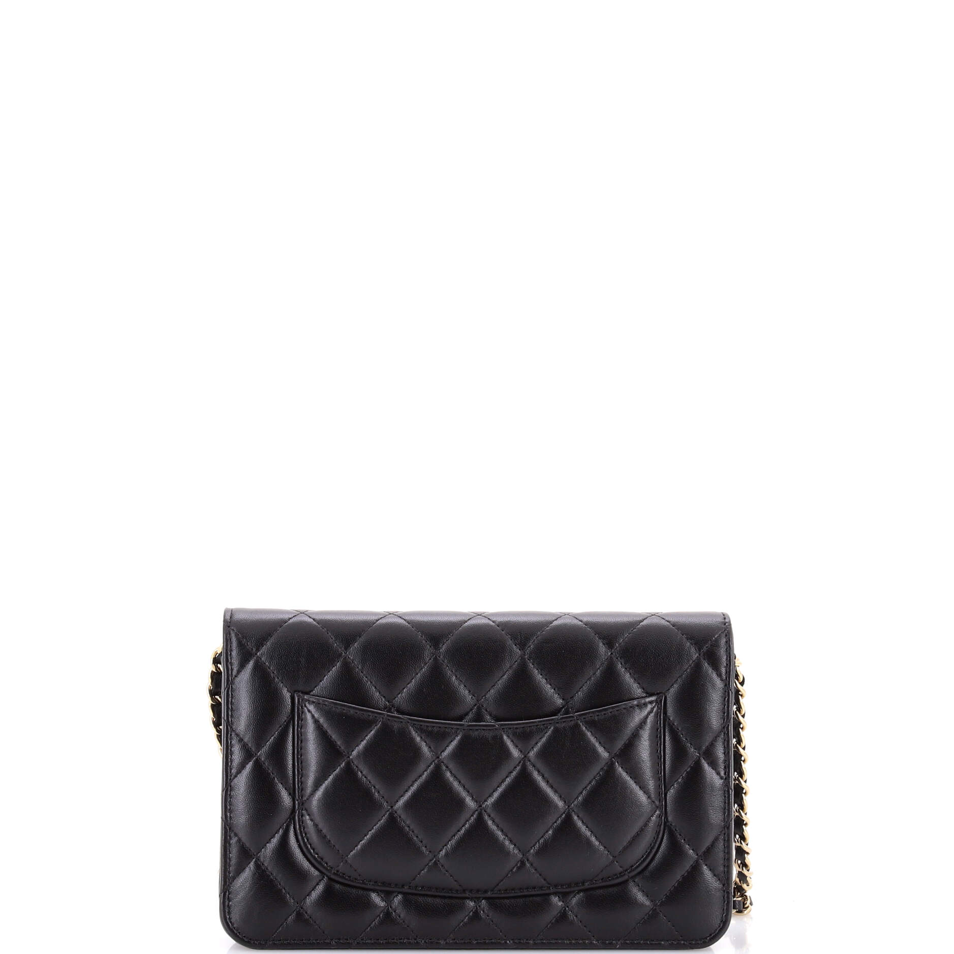 Bow Strap Wallet on Chain Quilted Lambskin