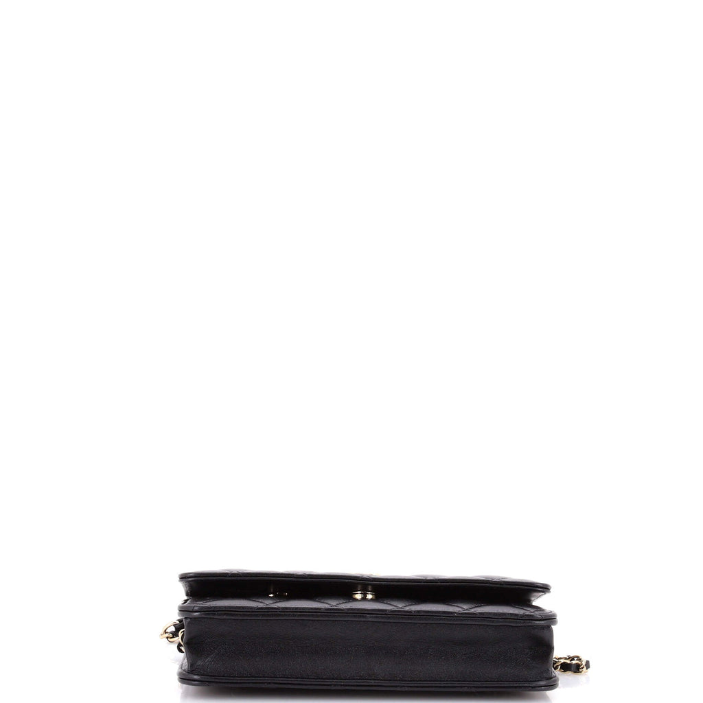 Bow Strap Wallet on Chain Quilted Lambskin
