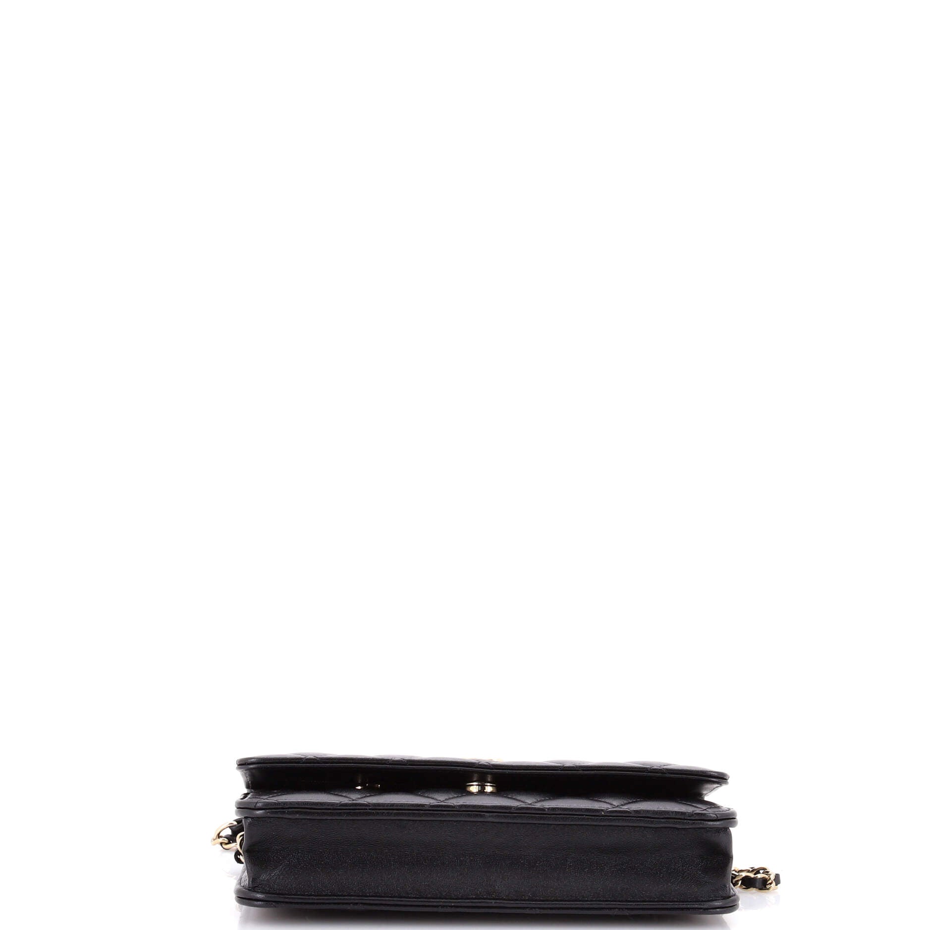 Bow Strap Wallet on Chain Quilted Lambskin