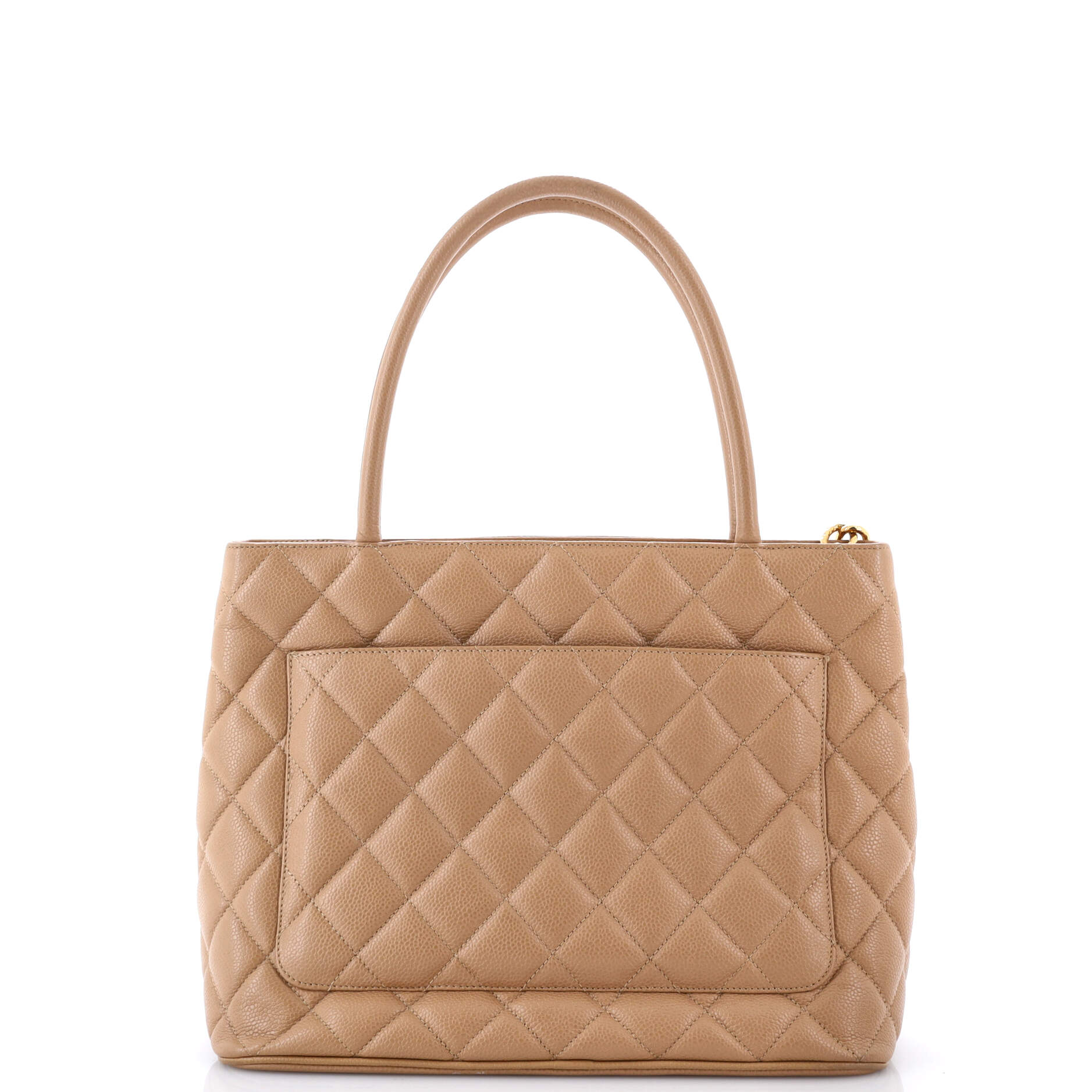Medallion Tote Quilted Caviar