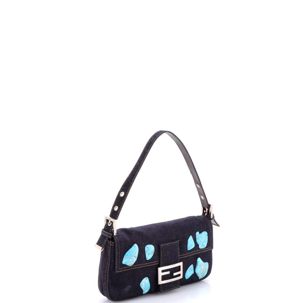 Baguette Bag Embellished Denim