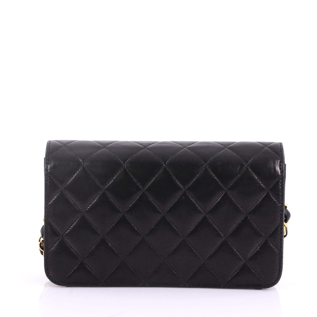 Vintage 3 Way Full Flap Bag Quilted Lambskin Mini
