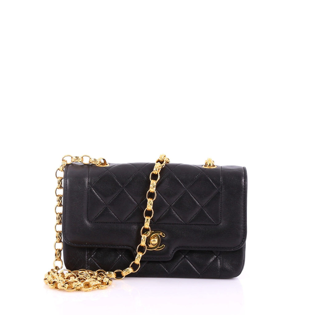 Vintage CC Chain Flap Bag Quilted Leather Mini