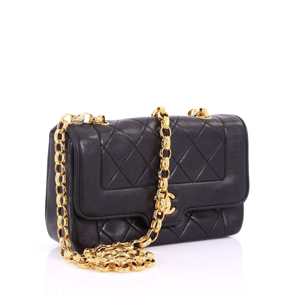 Vintage CC Chain Flap Bag Quilted Leather Mini