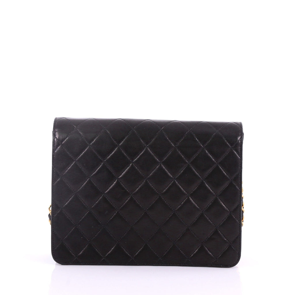 Vintage Clutch with Chain Quilted Leather Small