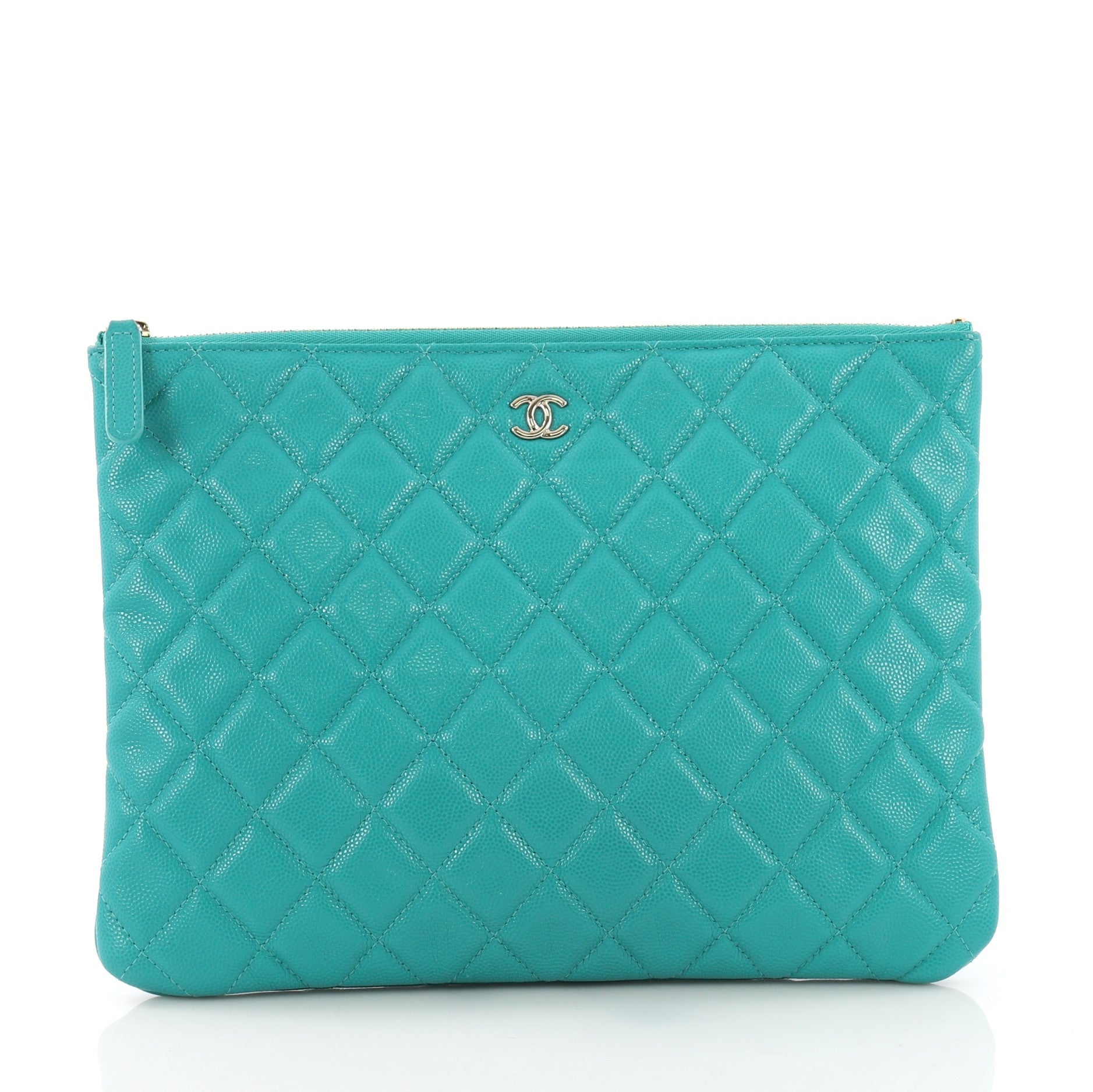 O Case Clutch Quilted Caviar Medium