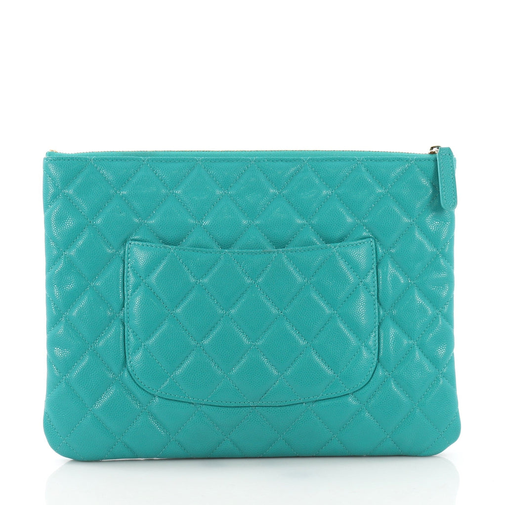O Case Clutch Quilted Caviar Medium