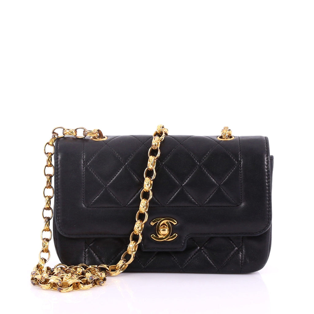 Vintage CC Chain Flap Bag Quilted Leather Mini