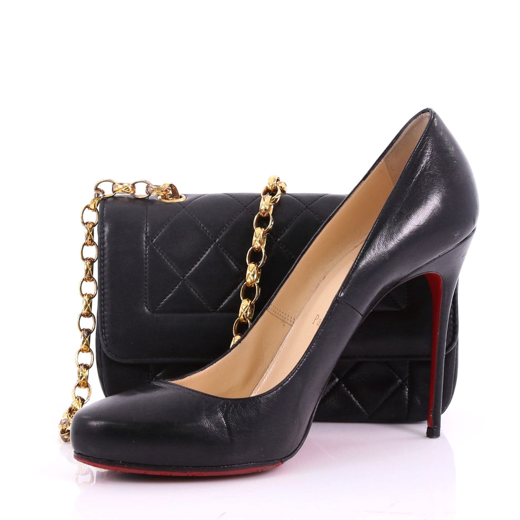 Vintage CC Chain Flap Bag Quilted Leather Mini