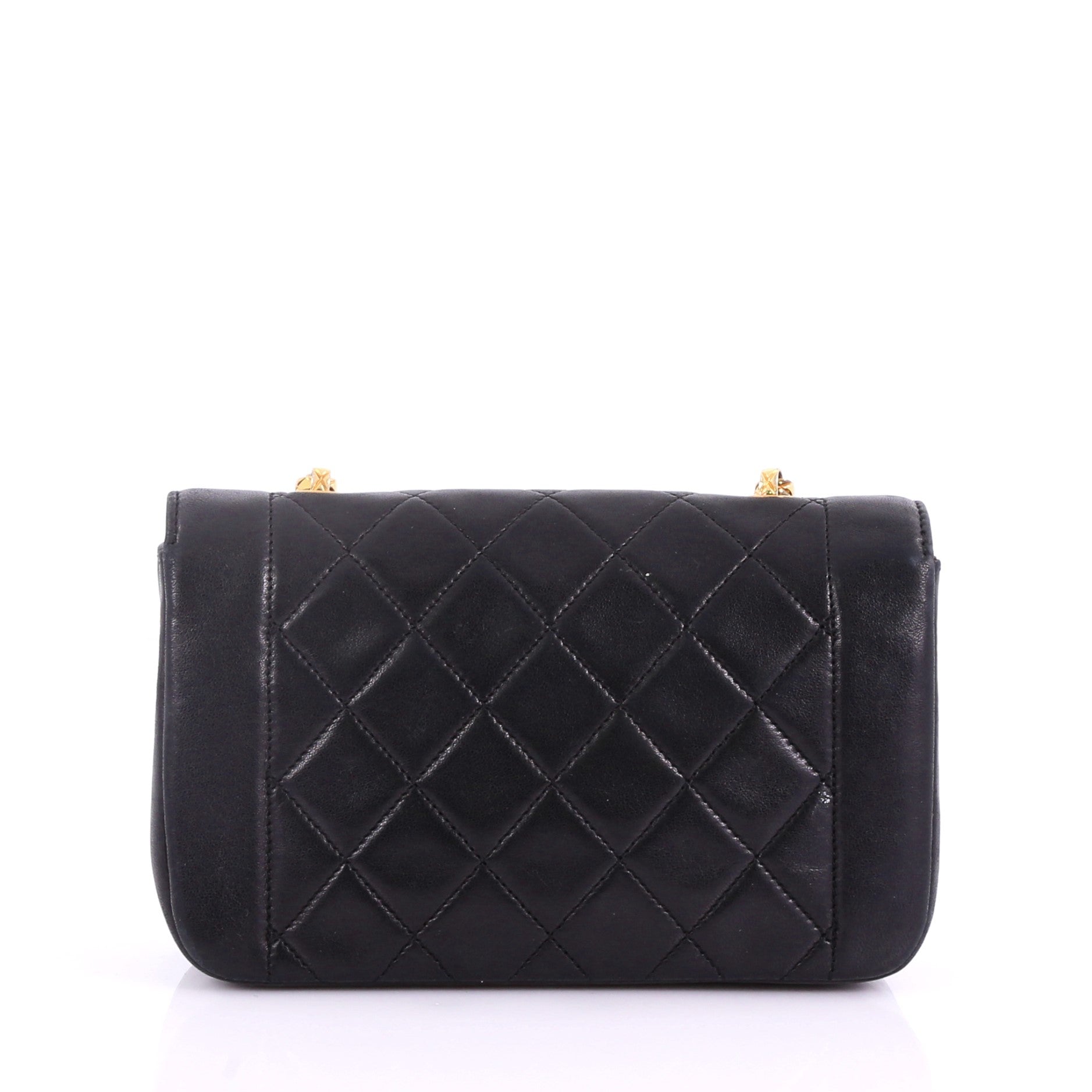 Vintage CC Chain Flap Bag Quilted Leather Mini