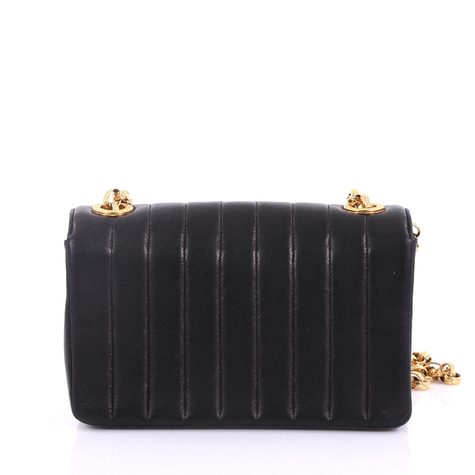 Vintage CC Flap Bag Horizontal Quilt Lambskin Mini