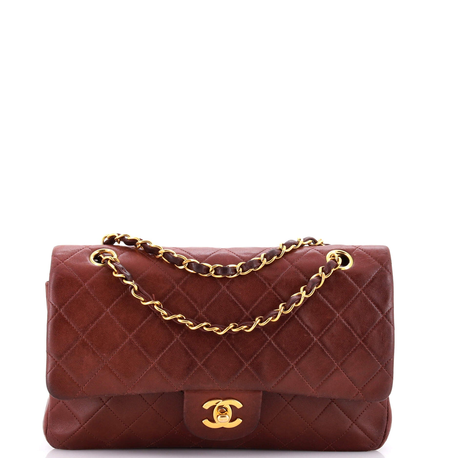 Vintage Classic Double Flap Bag Quilted Lambskin Medium