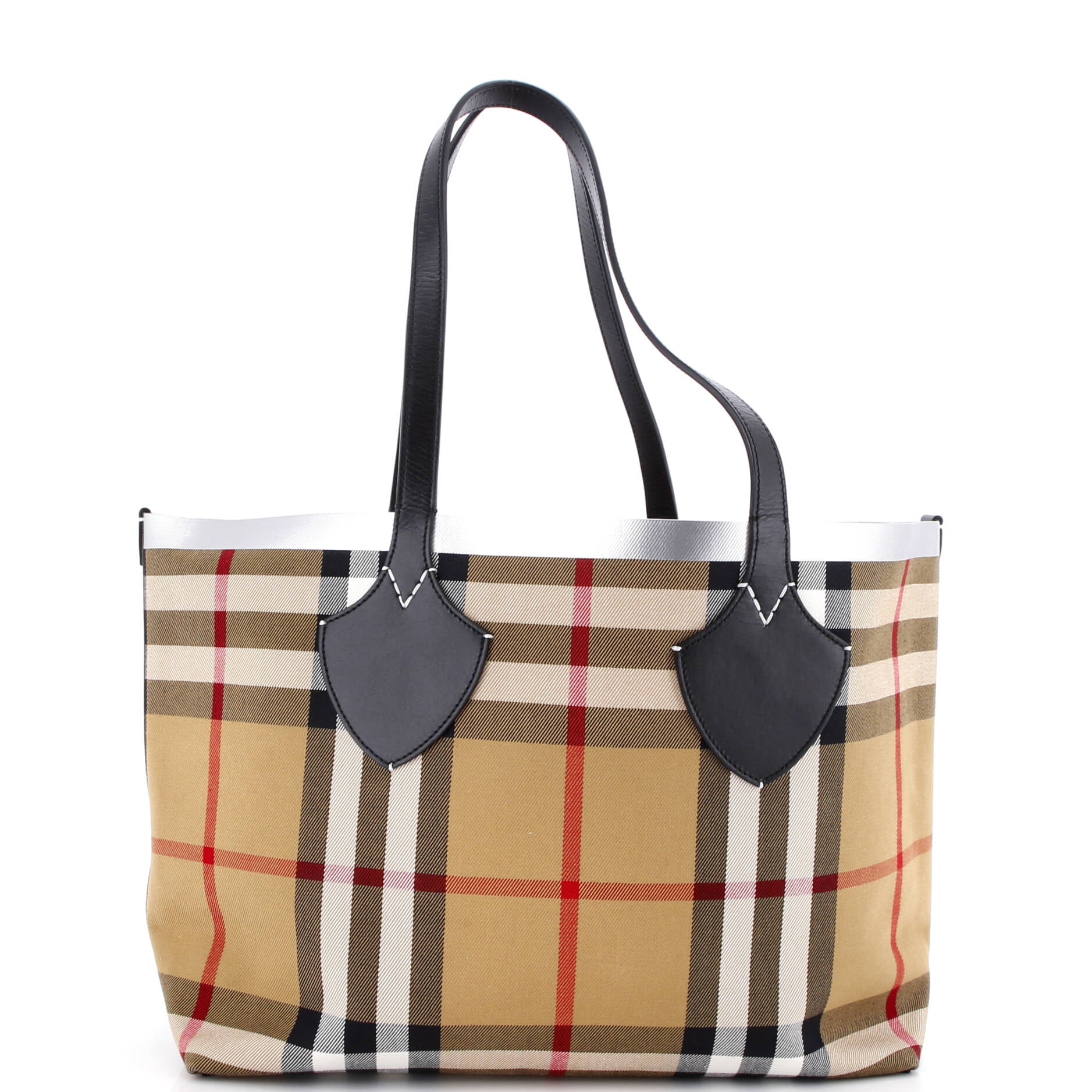 Reversible Giant Tote Vintage Check Canvas Large