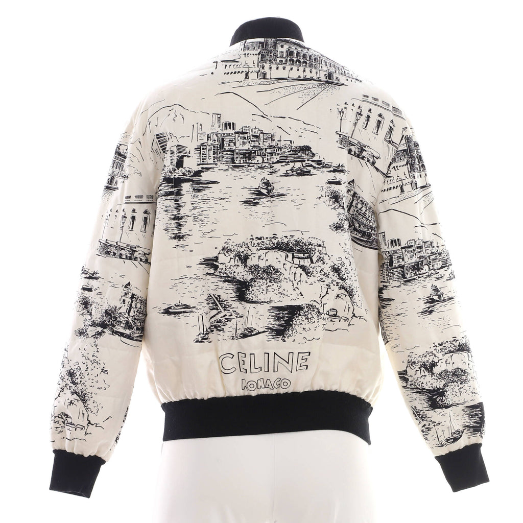 Women's Reversible Bomber Jacket Printed Silk