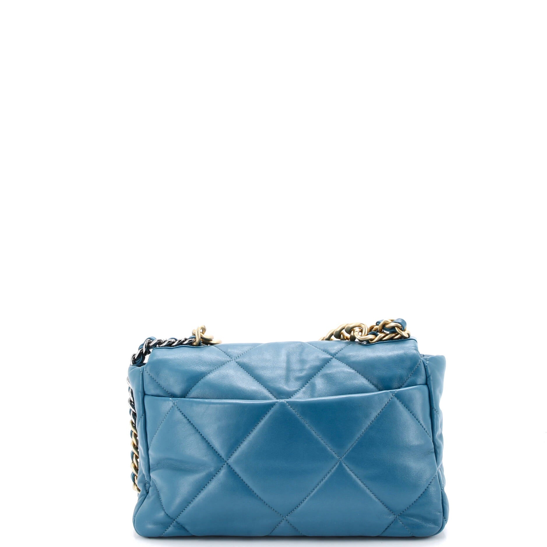 19 Flap Bag Quilted Leather Large