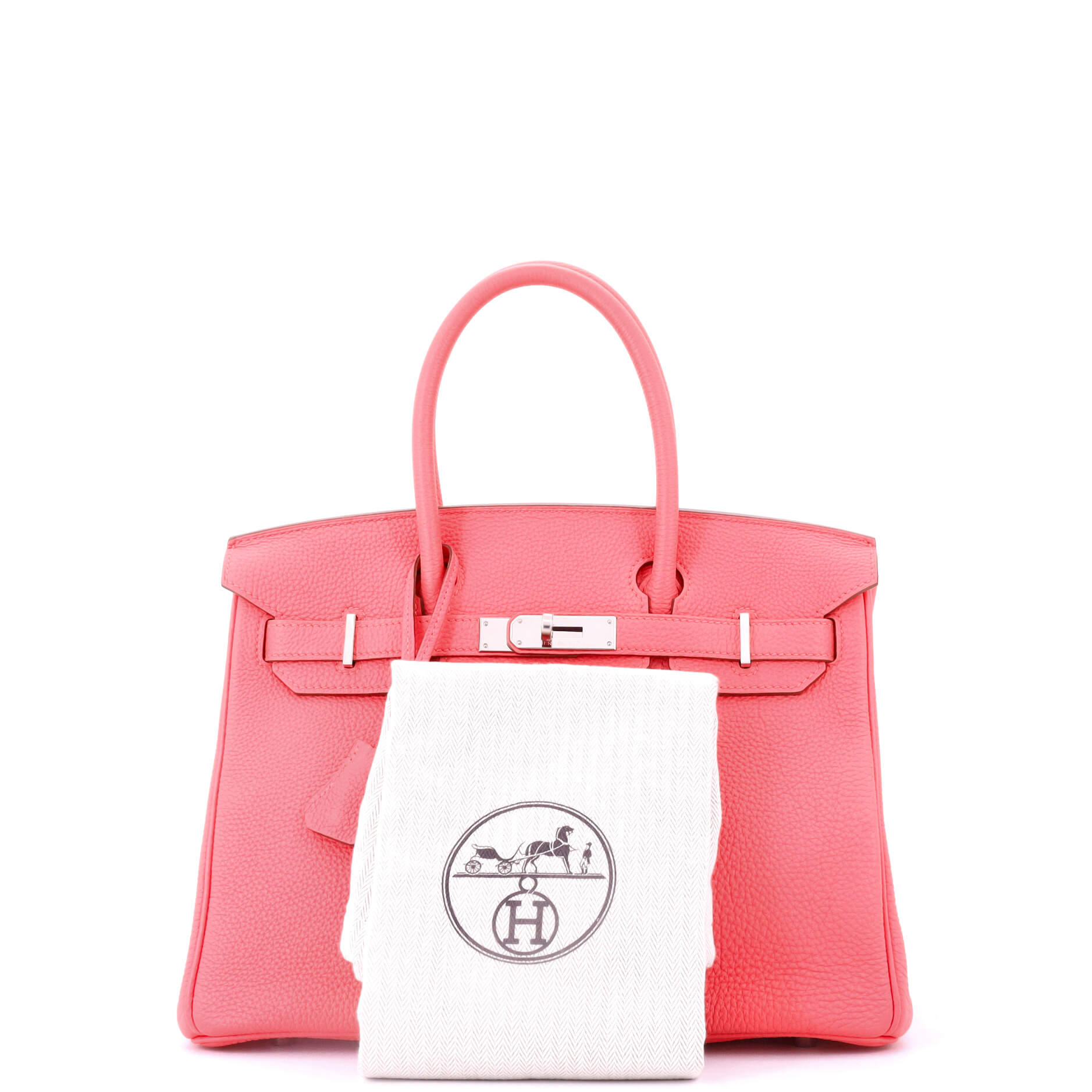 Birkin Handbag Rose Lipstick Togo with Palladium Hardware 30