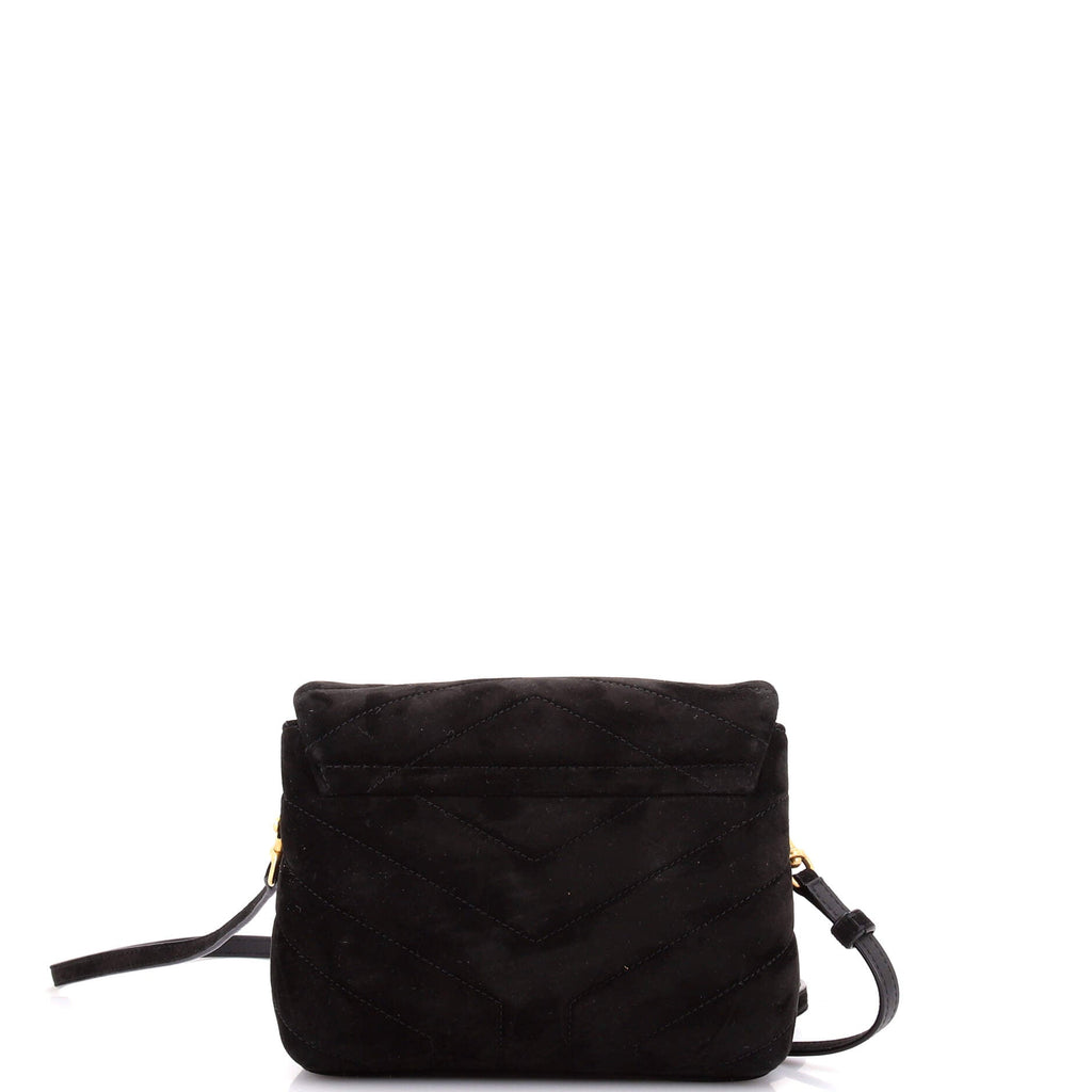Loulou Shoulder Bag Matelasse Chevron Suede Toy