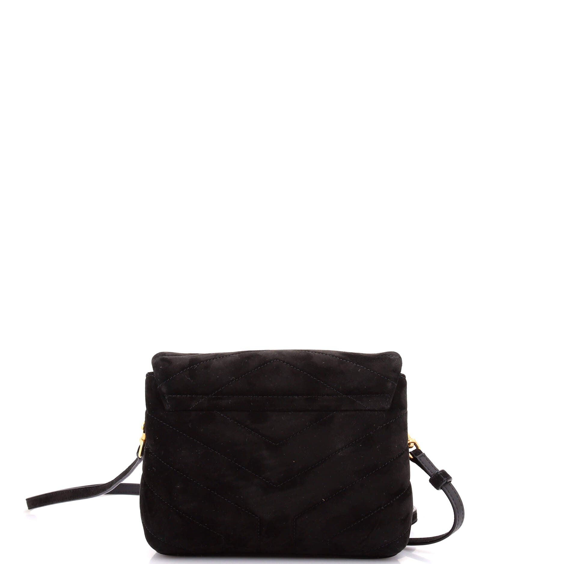 Loulou Shoulder Bag Matelasse Chevron Suede Toy