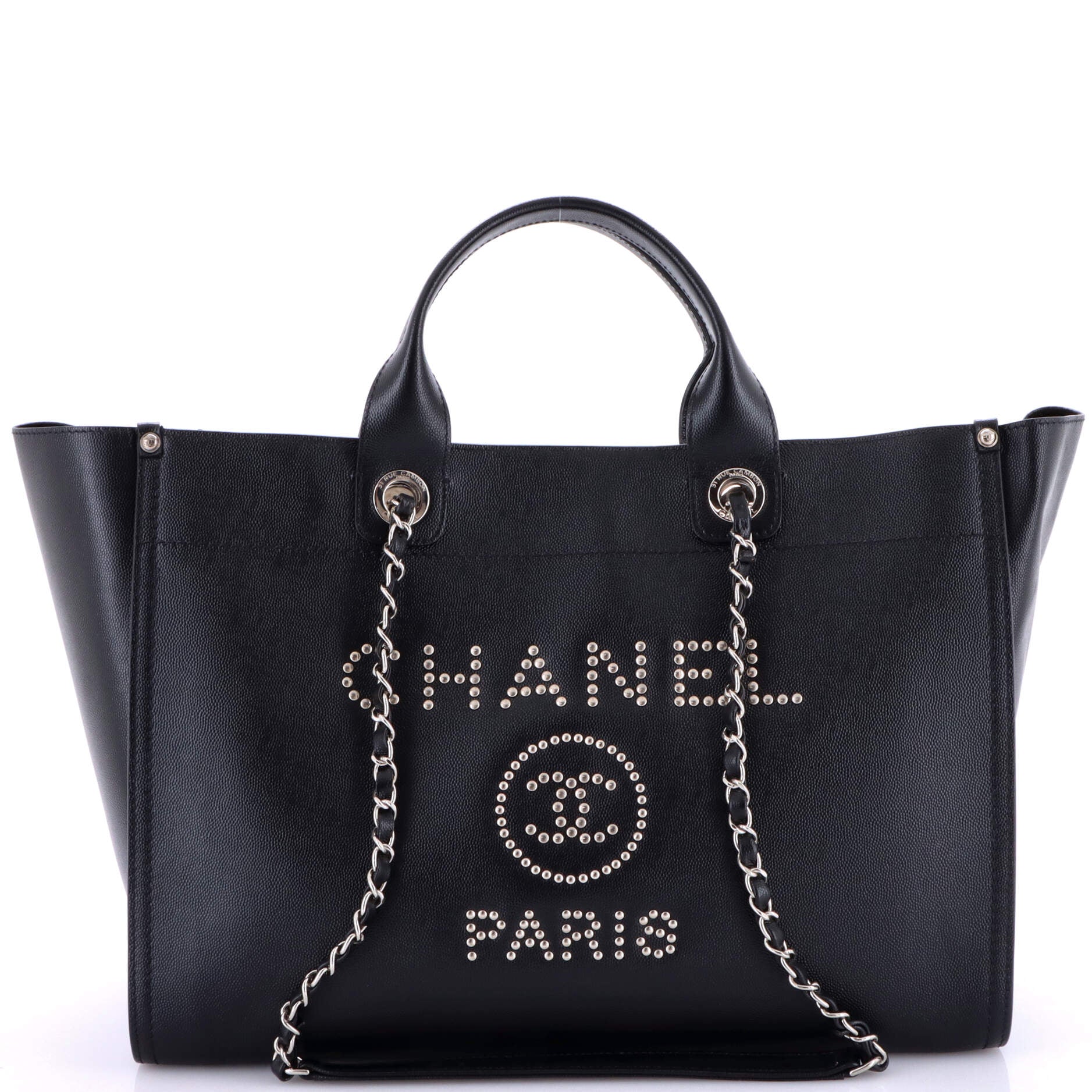 Deauville Tote Studded Caviar Medium