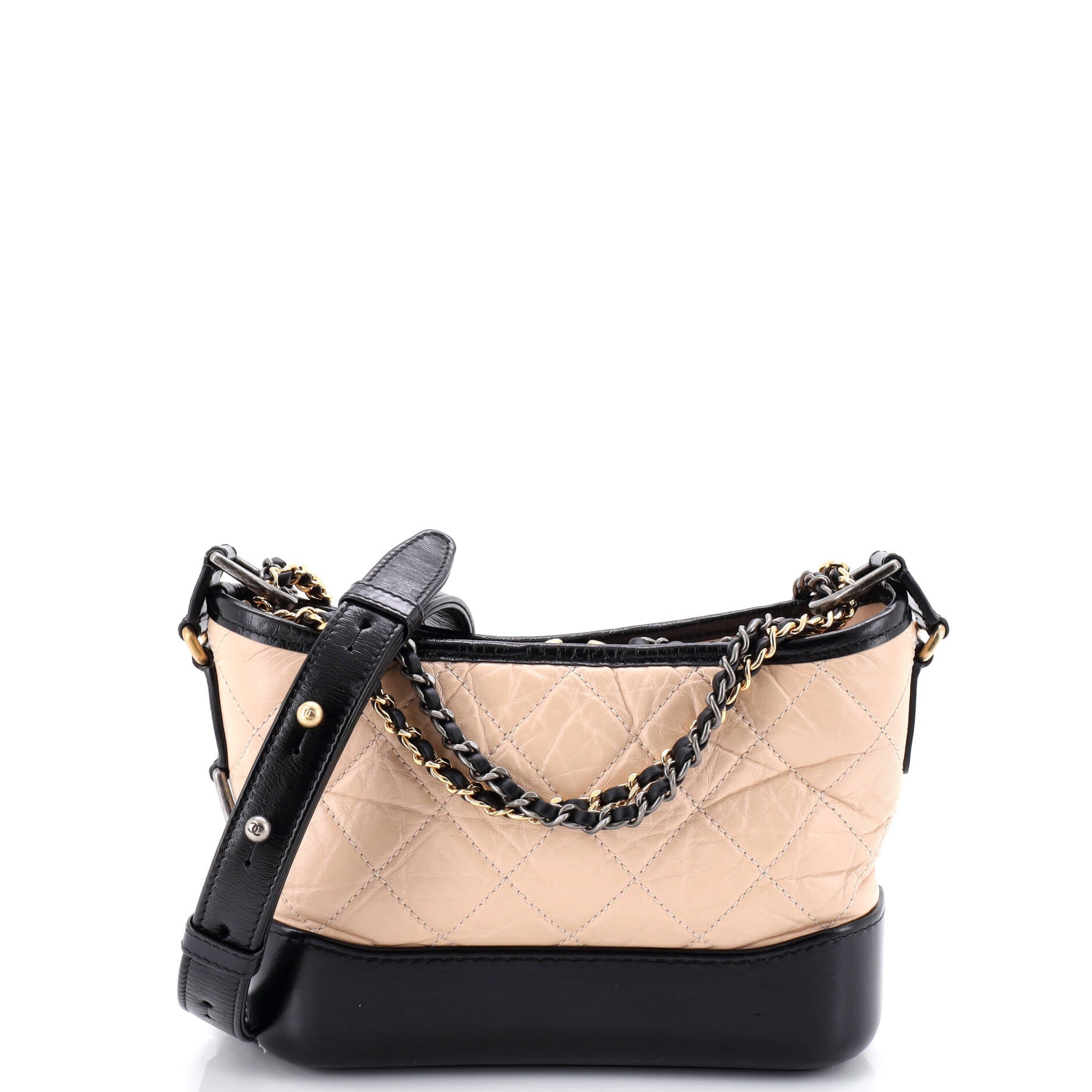 Gabrielle Hobo Quilted Aged Calfskin Small