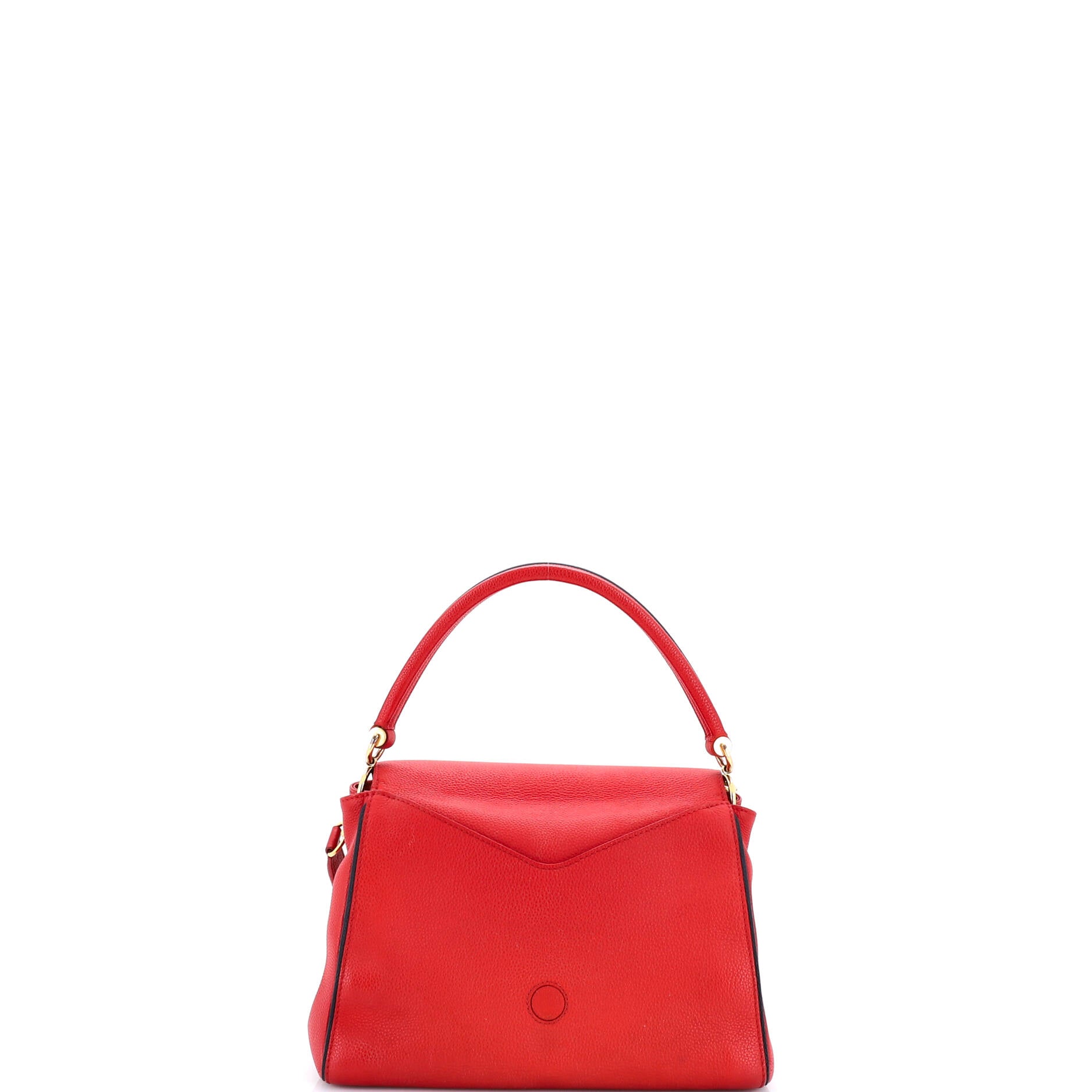 Double V Handbag Calfskin with Monogram Canvas