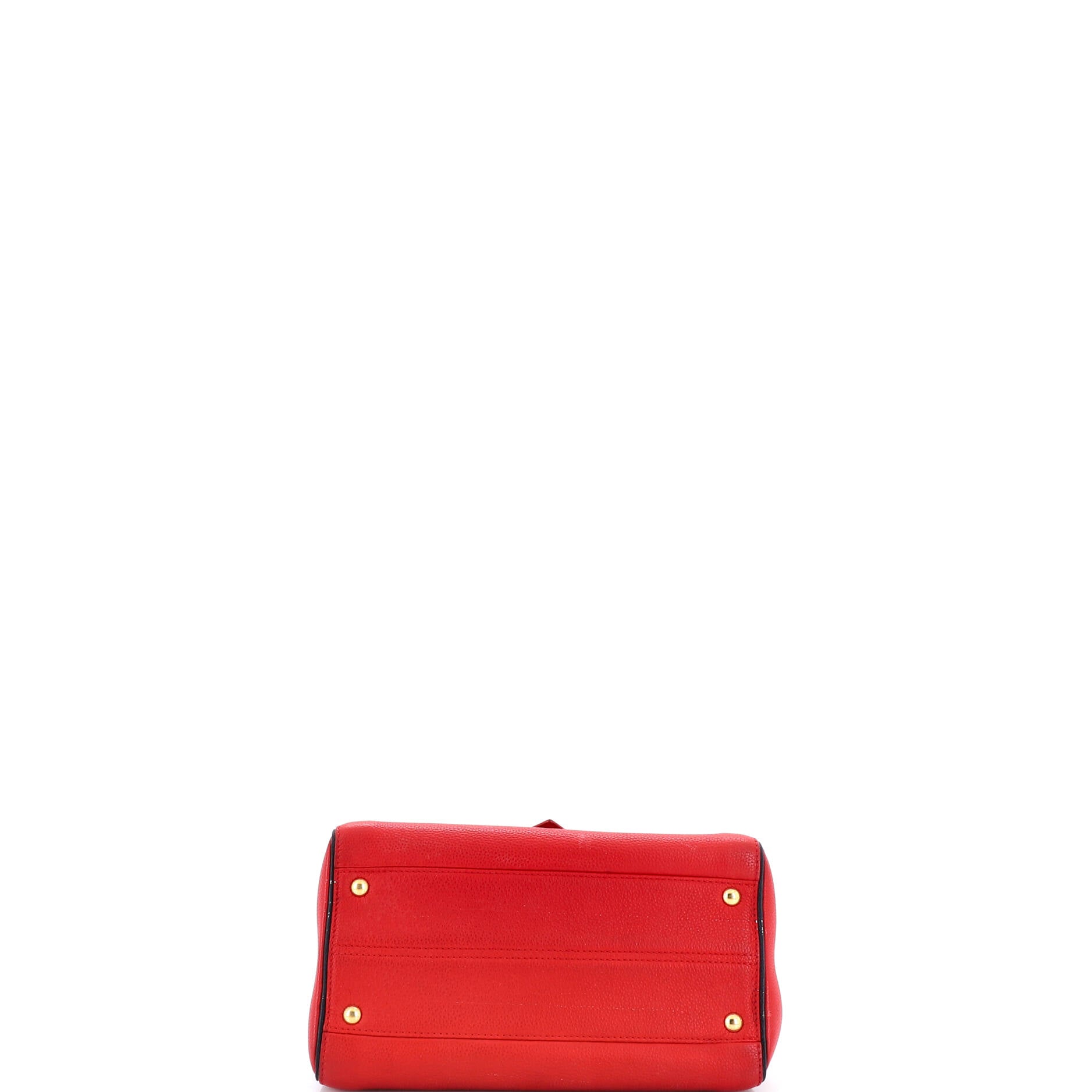 Double V Handbag Calfskin with Monogram Canvas