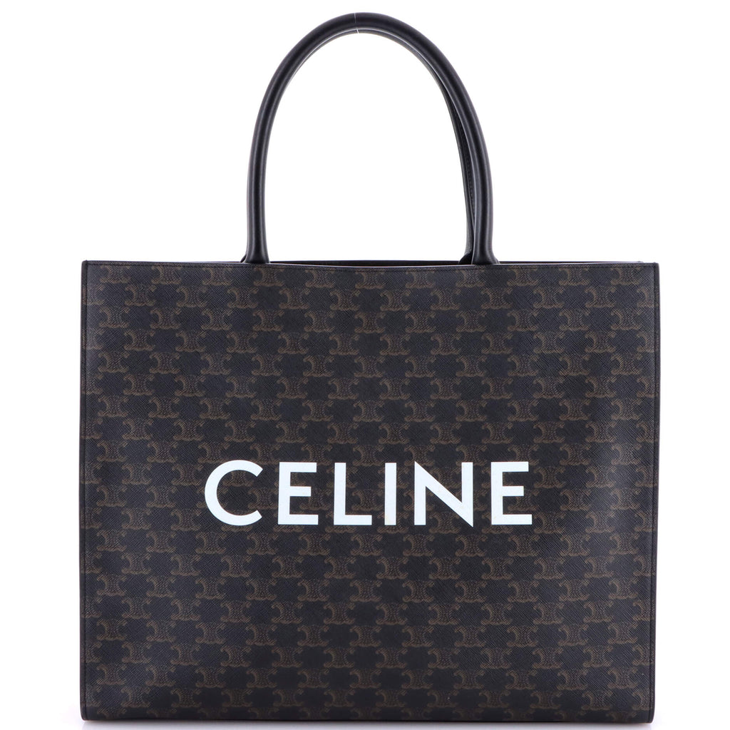 Horizontal Logo Cabas Tote Triomphe Coated Canvas