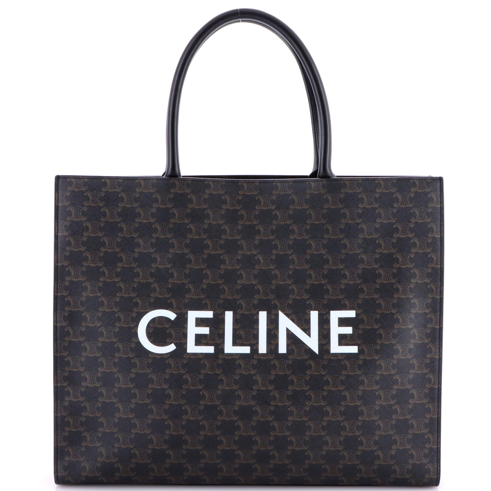 Horizontal Logo Cabas Tote Triomphe Coated Canvas