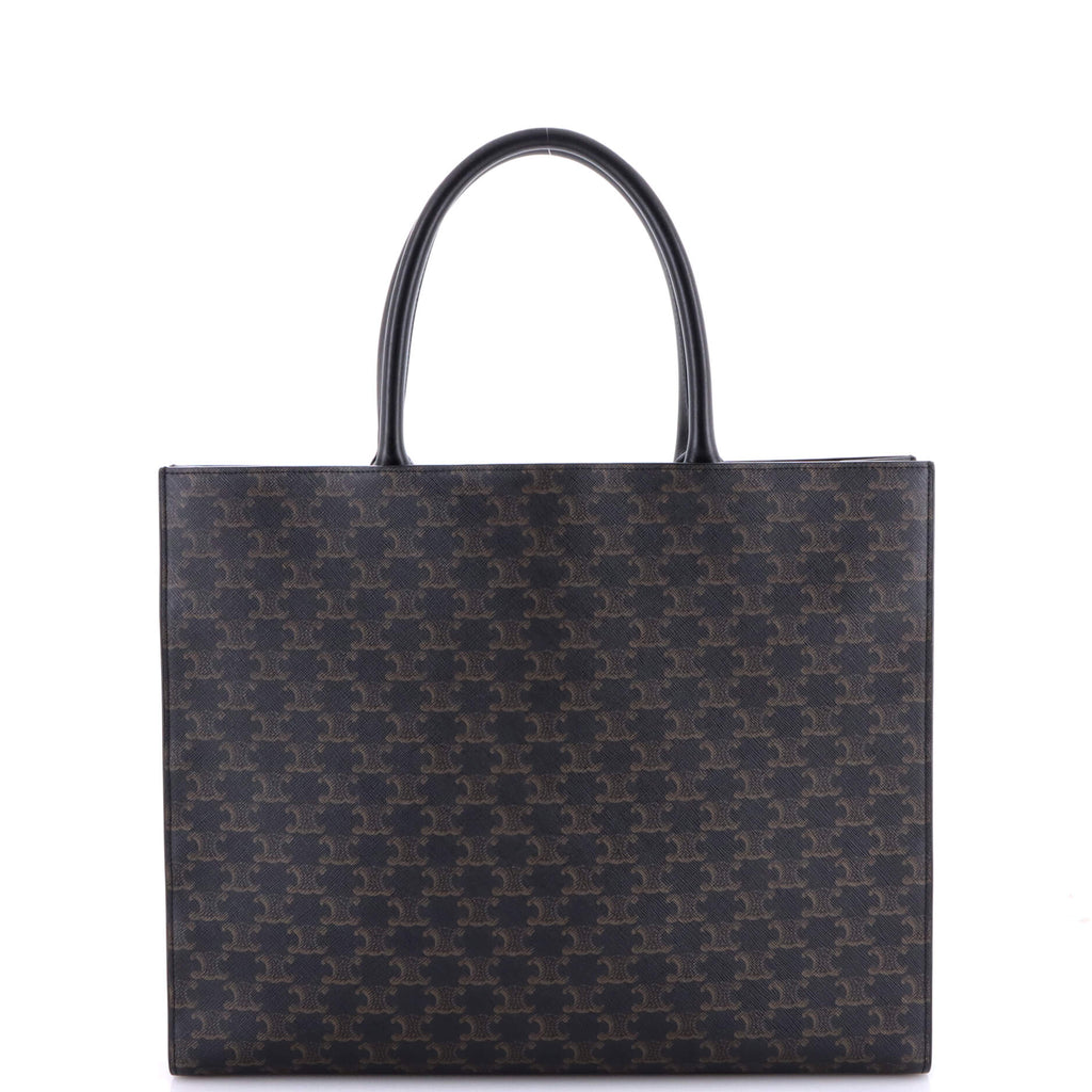 Horizontal Logo Cabas Tote Triomphe Coated Canvas