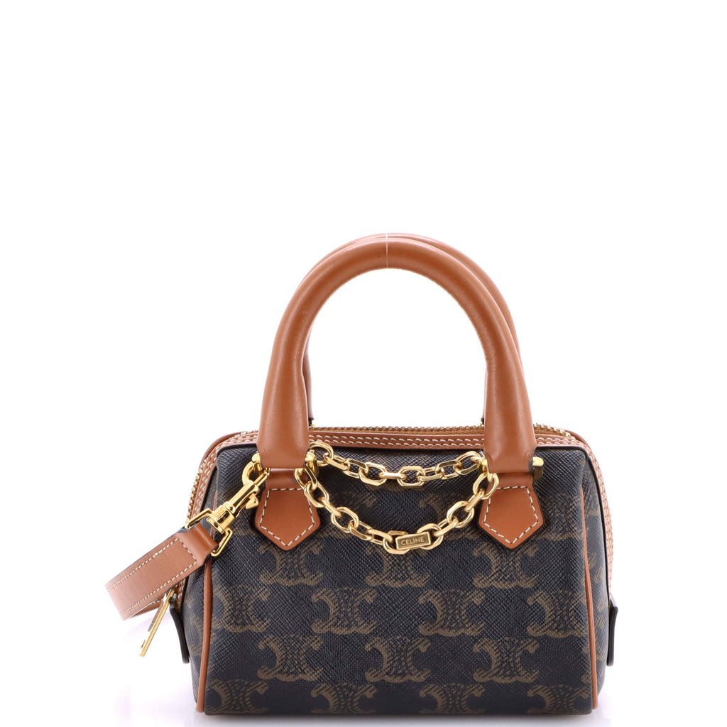Boston Bag Triomphe Coated Canvas Mini