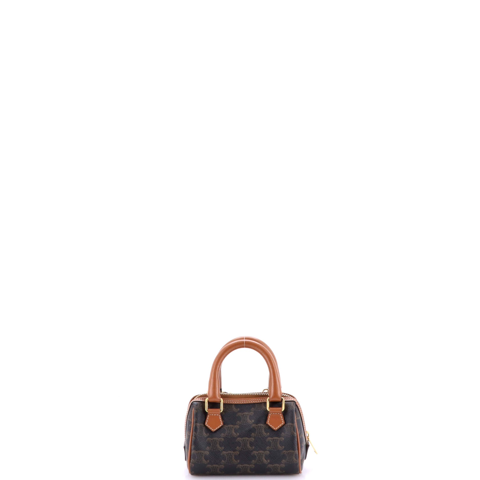 Boston Bag Triomphe Coated Canvas Mini
