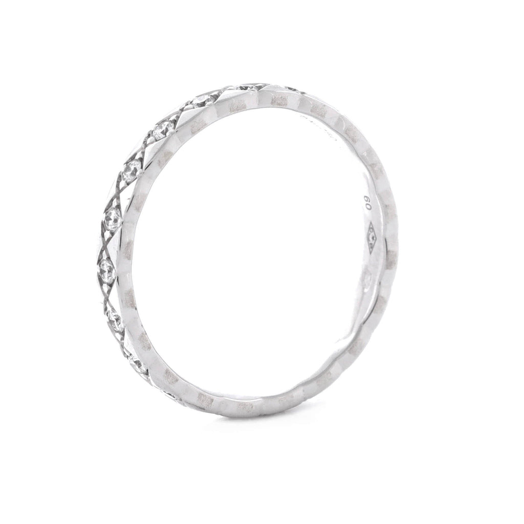 Coco Crush Ring 18K White Gold and Diamonds Mini