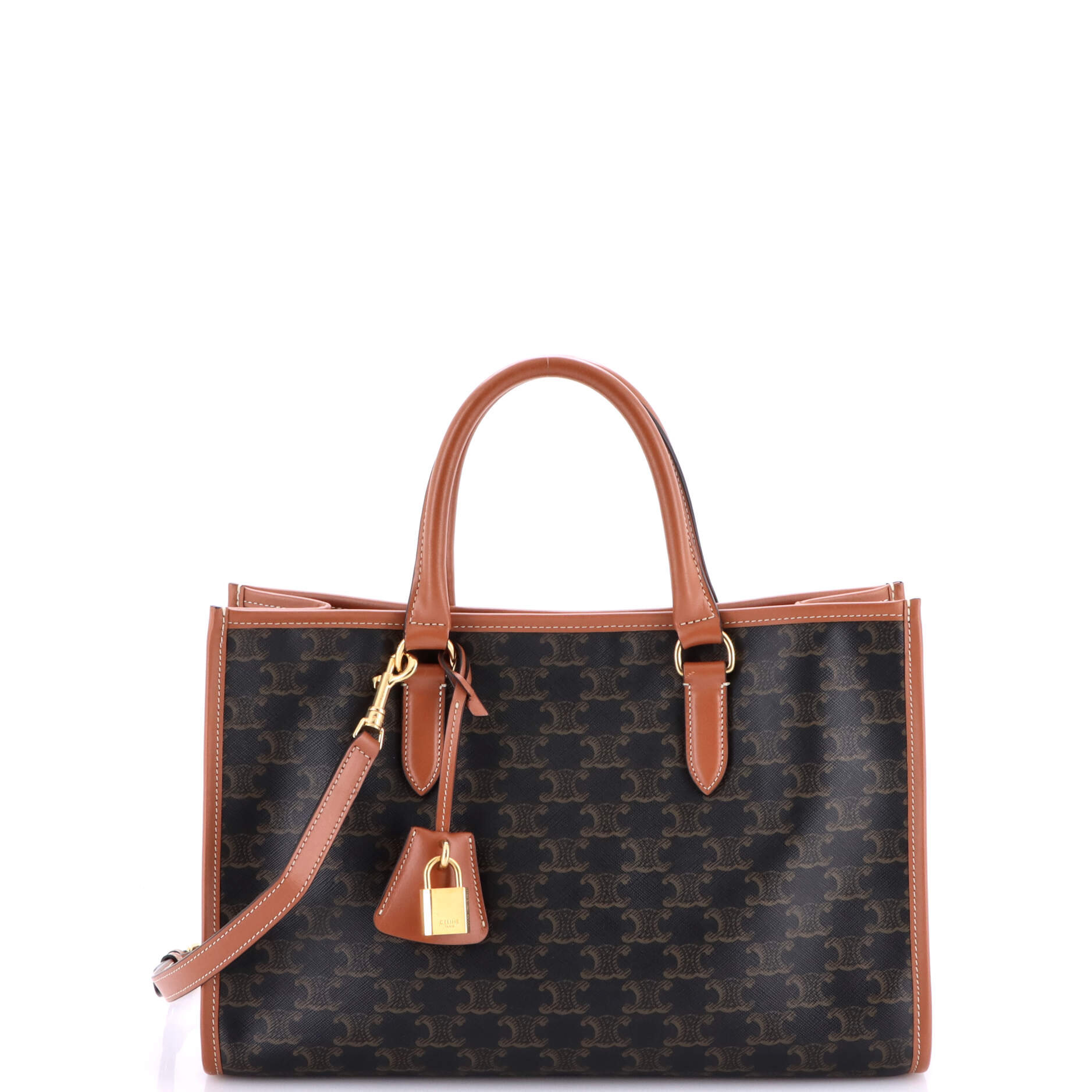 Horizontal Cabas Tote Triomphe Coated Canvas Mini