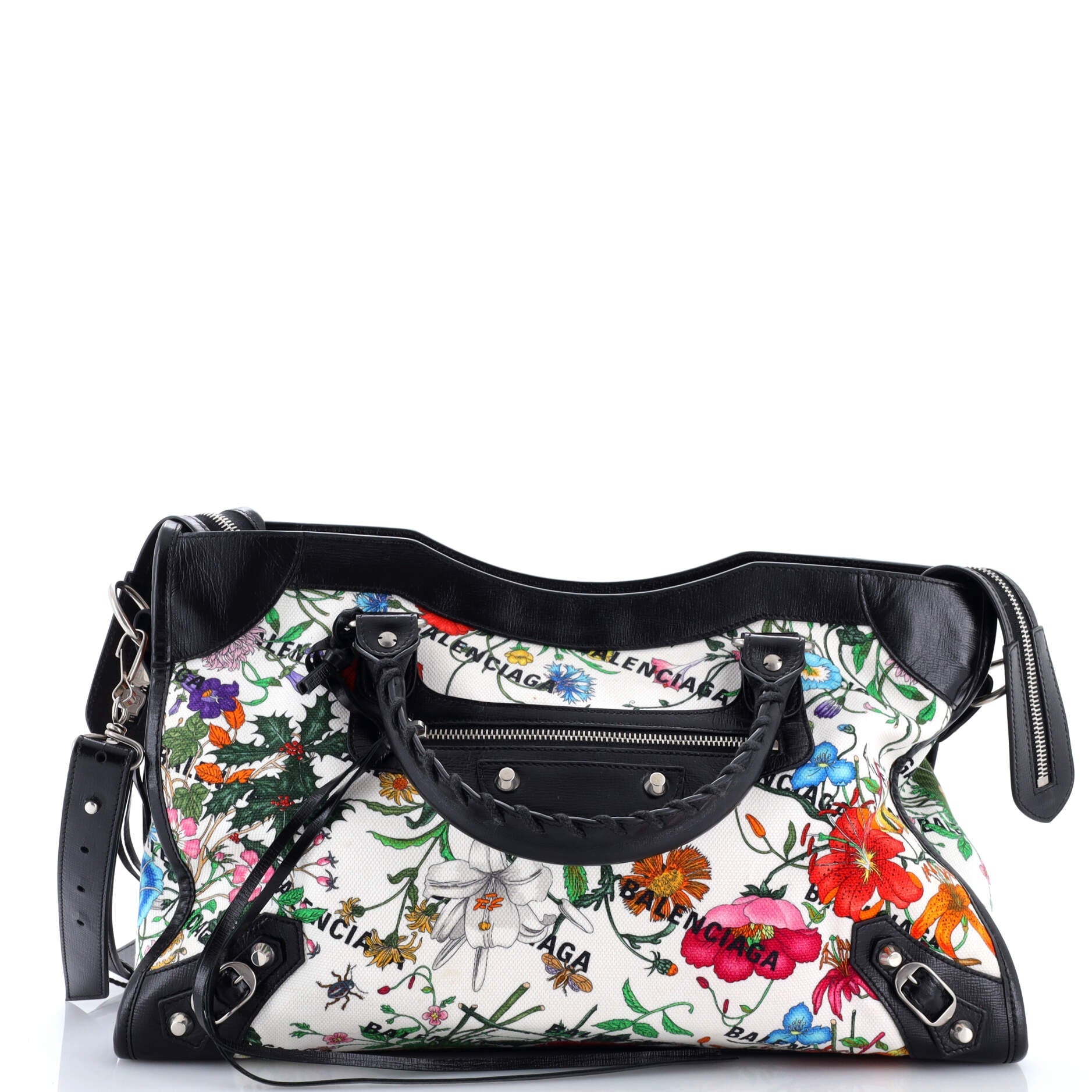 x Balenciaga The Hacker Project Neo Classic City Bag Flora Canvas Medium