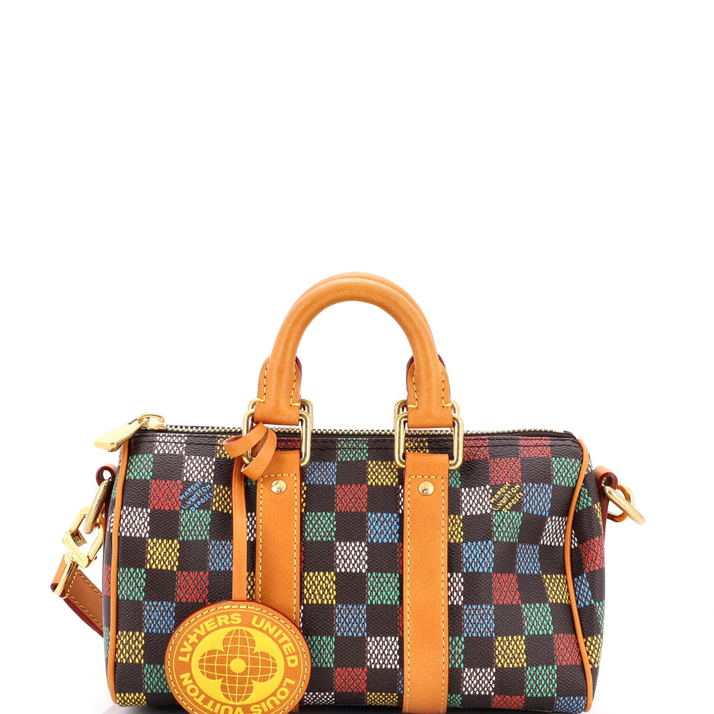 Keepall Bandouliere Bag Pharrell Williams LV Vers Damier Canvas 25
