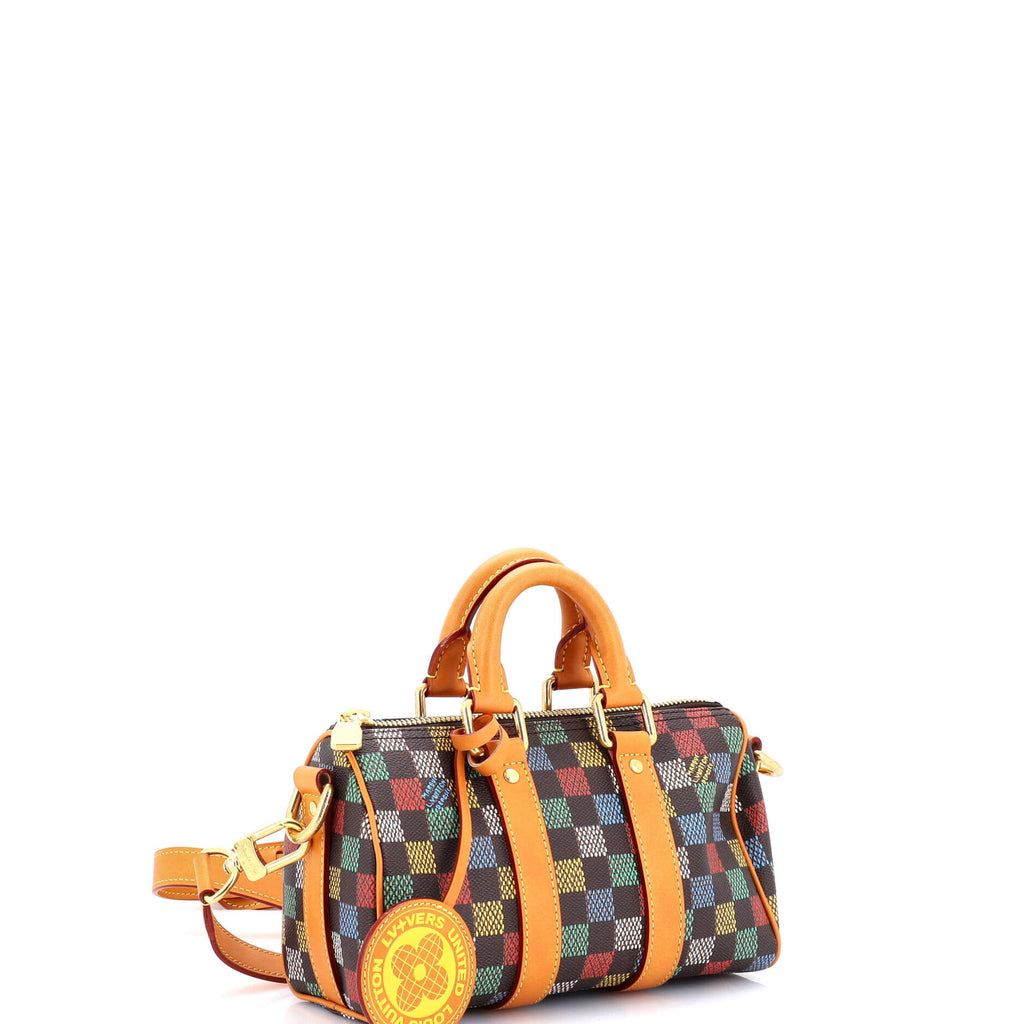 Keepall Bandouliere Bag Pharrell Williams LV Vers Damier Canvas 25