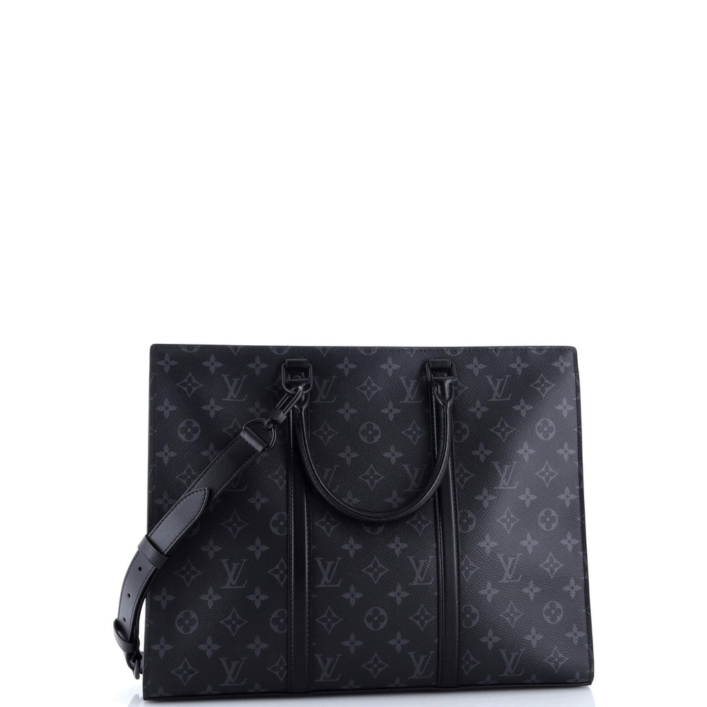Sac Plat Zipper Tote Monogram Eclipse Canvas Horizontal