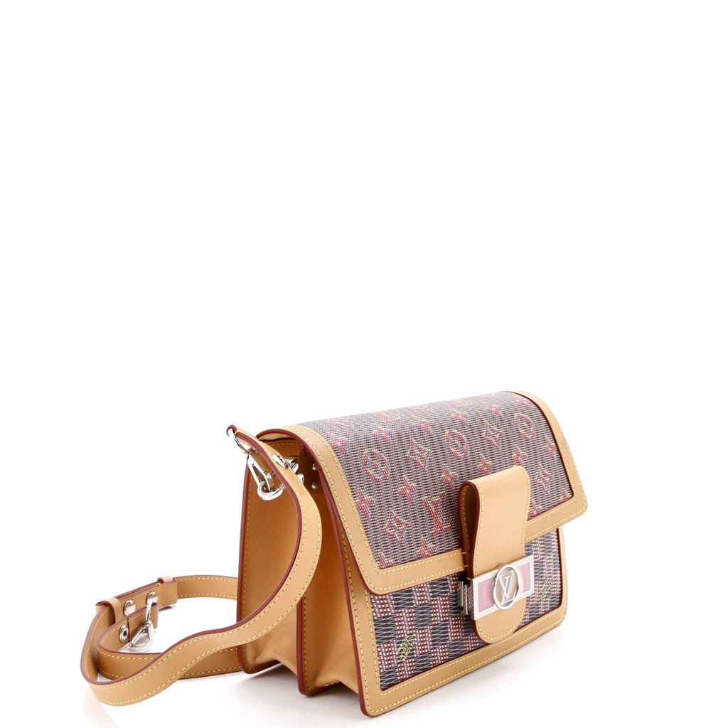 Dauphine Shoulder Bag Damier Monogram LV Pop Canvas MM