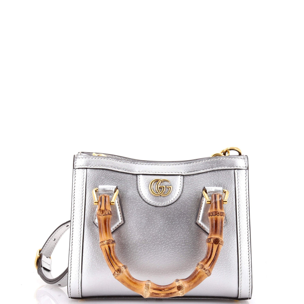 Diana NM Bamboo Handle Tote Leather Mini