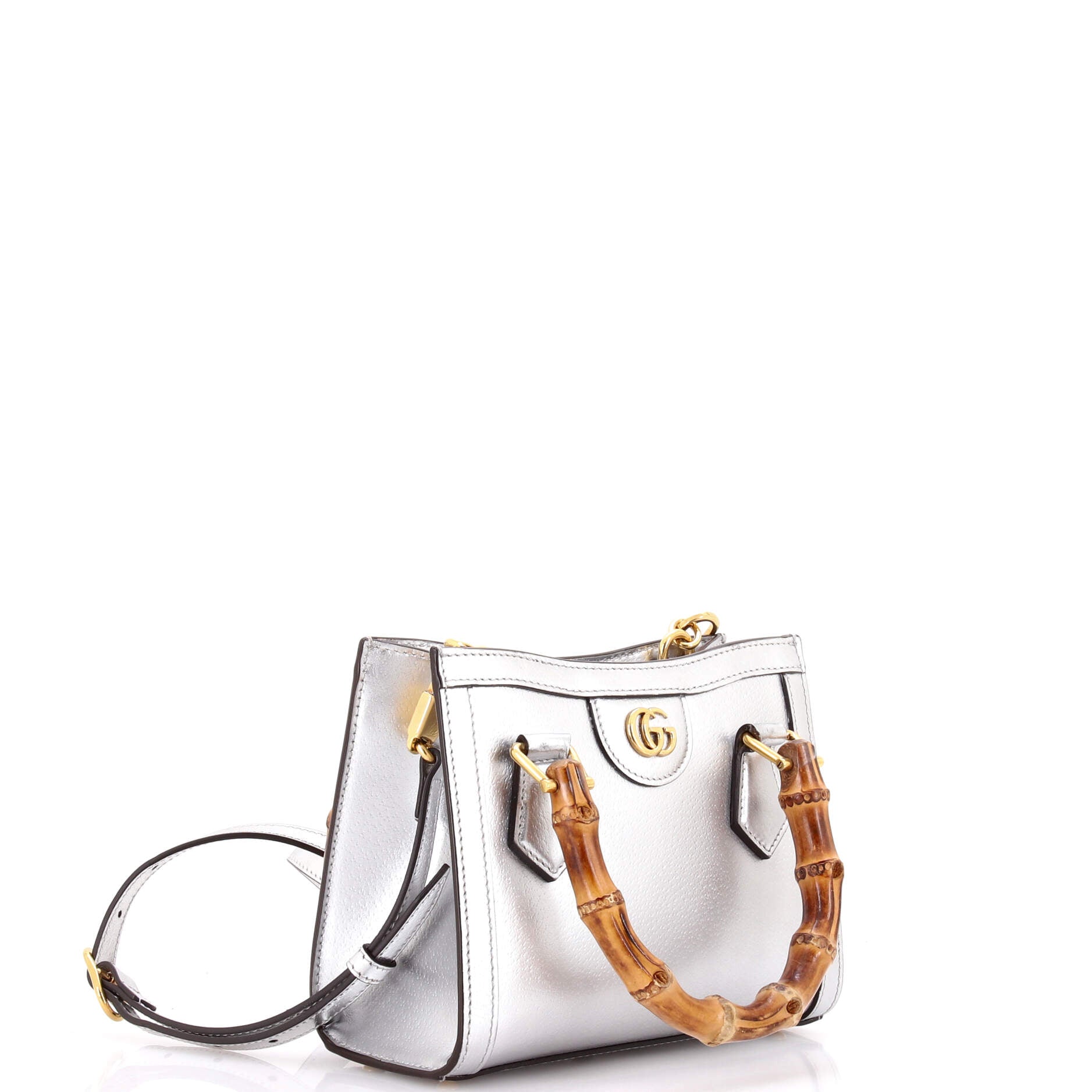 Diana NM Bamboo Handle Tote Leather Mini