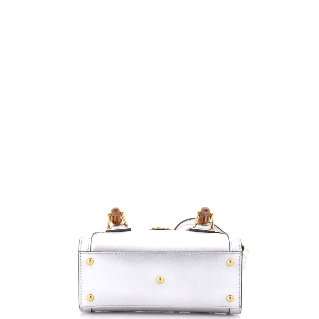 Diana NM Bamboo Handle Tote Leather Mini
