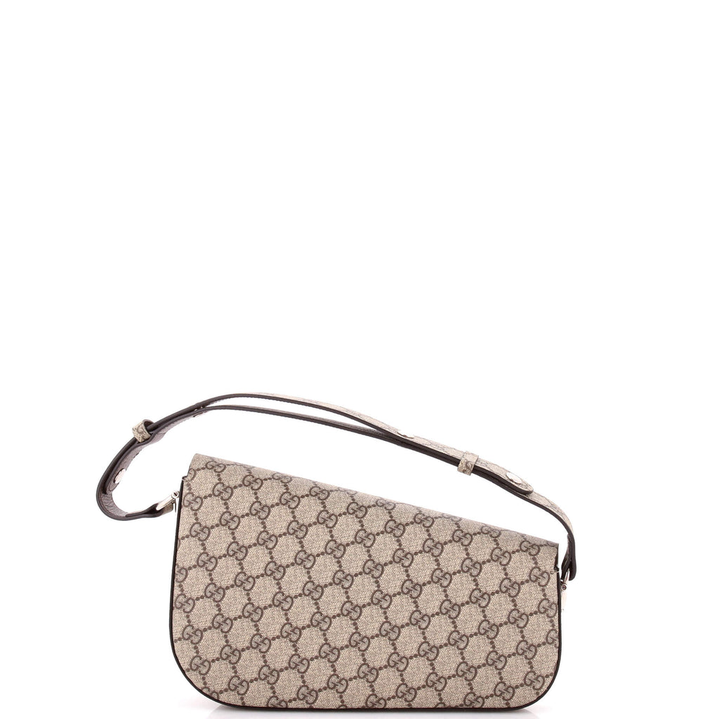 Horsebit 1955 Asymmetric Shoulder Bag GG Coated Canvas Small