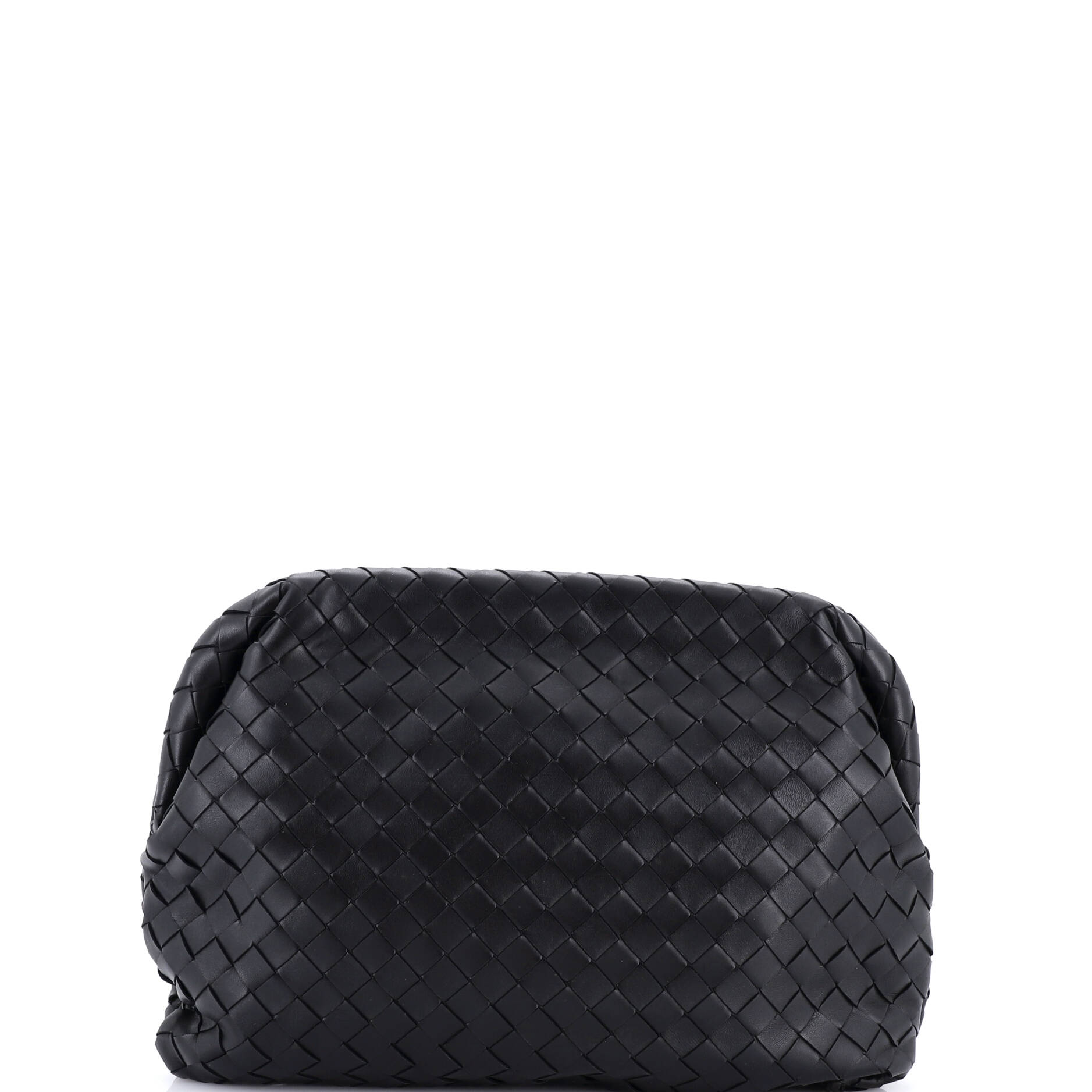 Clasp Bag Intrecciato Leather Medium
