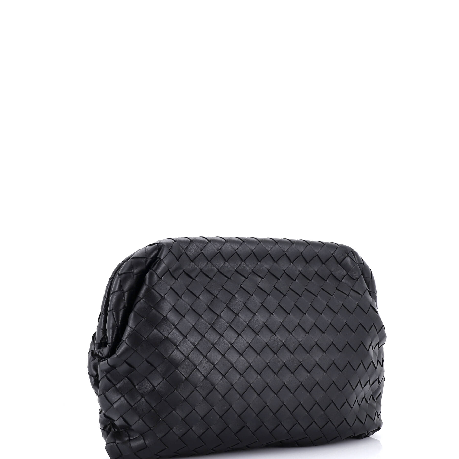 Clasp Bag Intrecciato Leather Medium