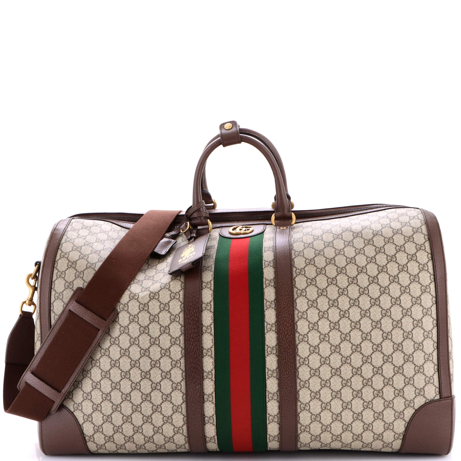 Savoy Web Convertible Duffle Bag GG Coated Canvas Maxi