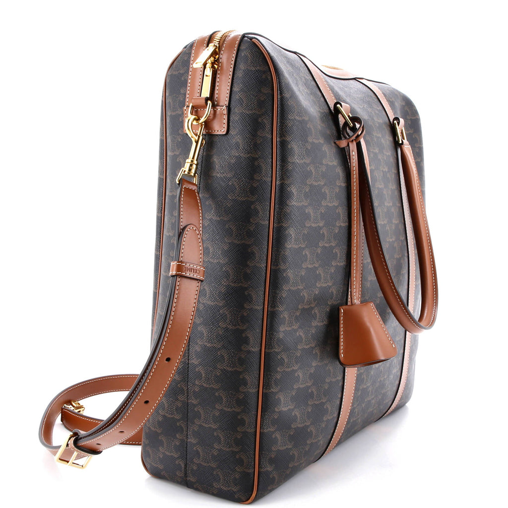 Boston Bag Triomphe Coated Canvas Vertical