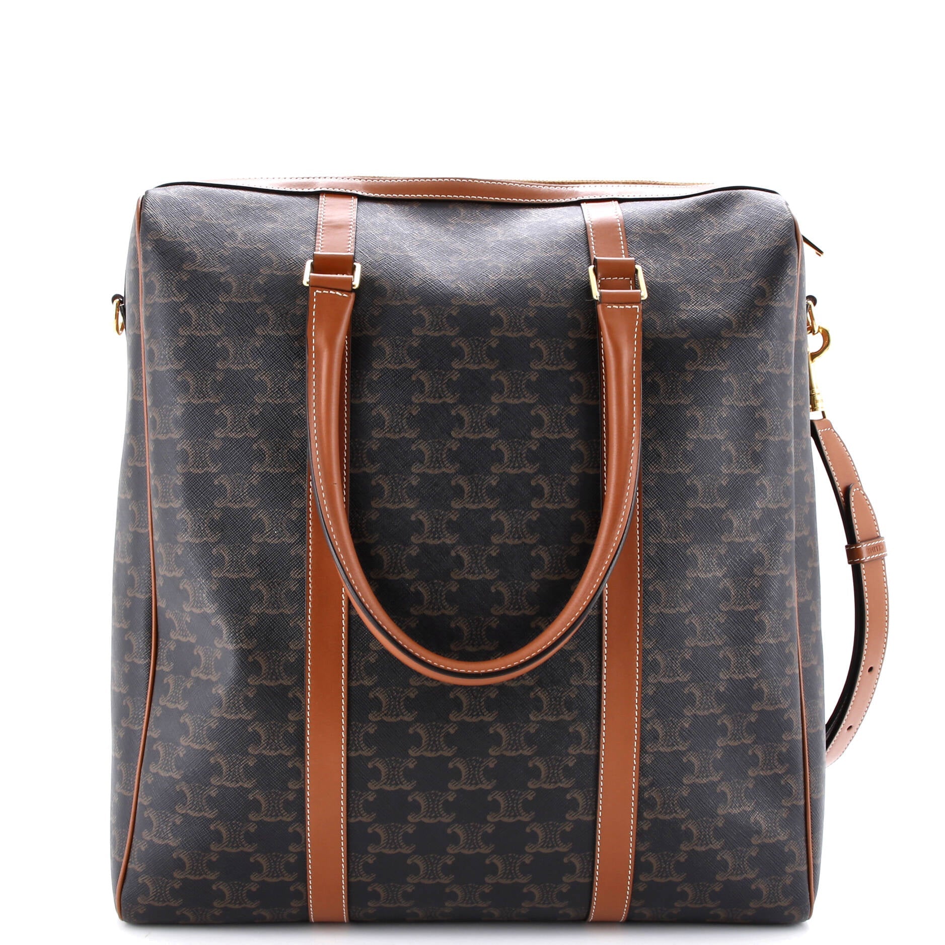 Boston Bag Triomphe Coated Canvas Vertical