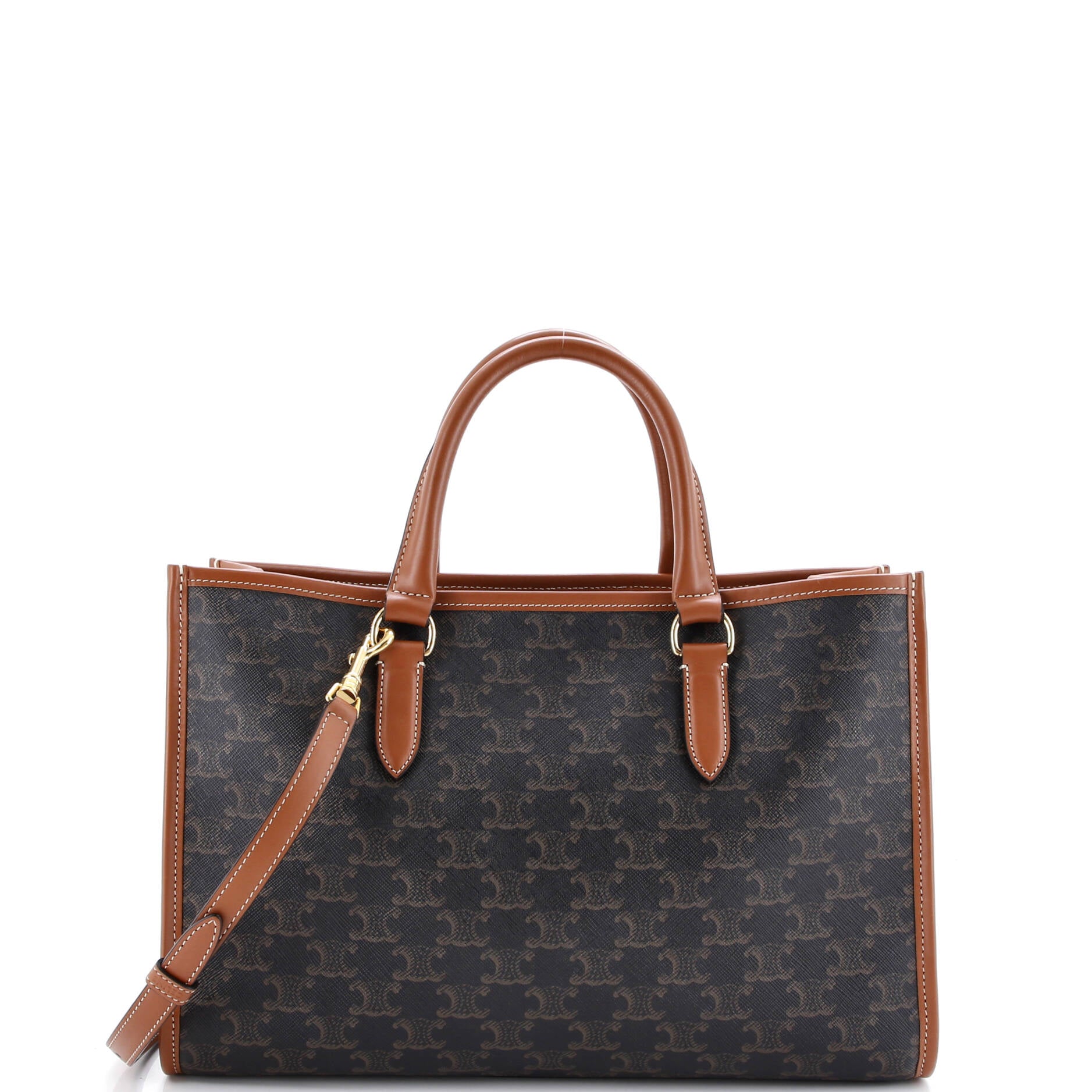 Horizontal Cabas Tote Triomphe Coated Canvas Mini