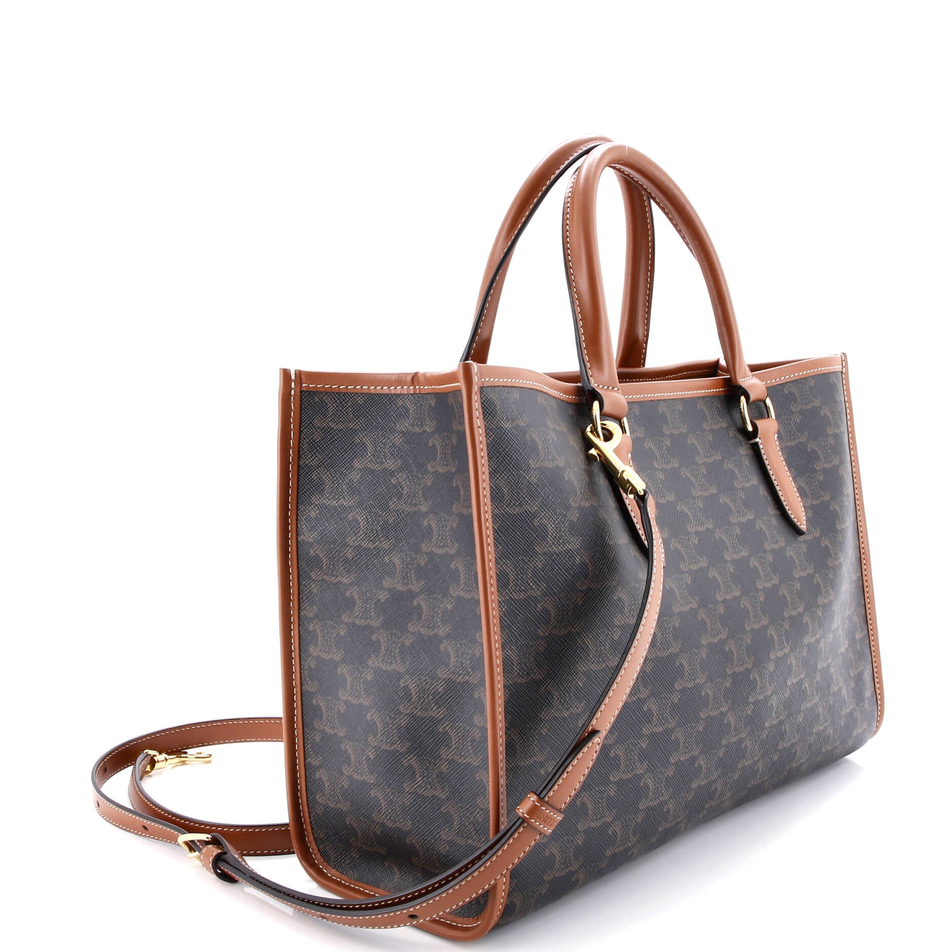 Horizontal Cabas Tote Triomphe Coated Canvas Mini